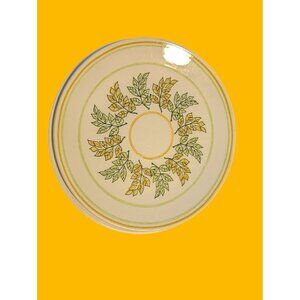 Taylor Smith & Taylor Ironstone Dinner Plates Set Of 3 Mint Pattern Yellow Green